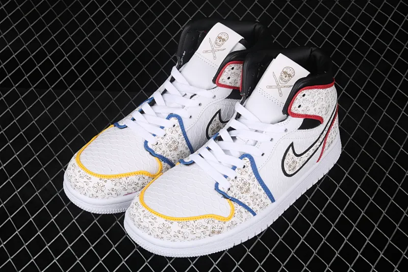 All categories Air Jordan Jordan series basketball shoes Air Jordan 1 Mid The Shoe Surgeon x Air Jordan 1 "Day of the Dead" AJ1 Joe 1 Day of the Dead retro high-top versatile cultural basketball shoes BQ6827-100